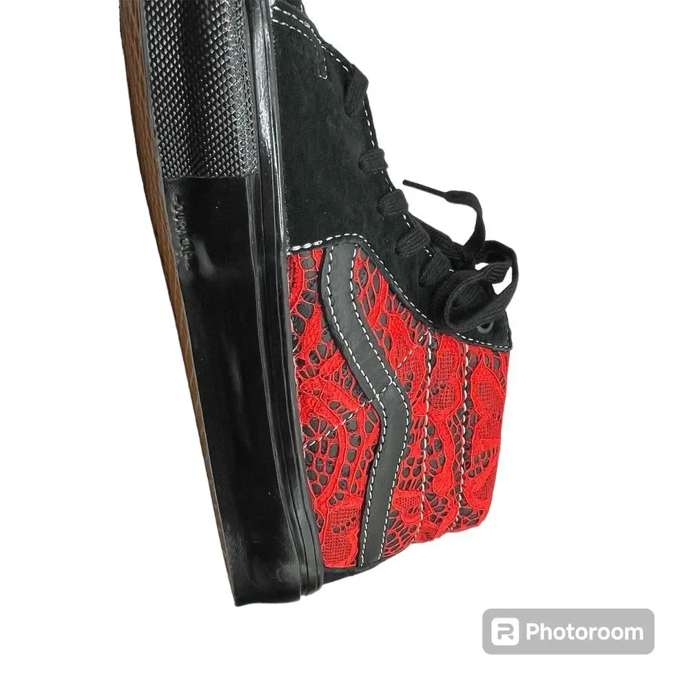 VANS Grosso Mid Premier 3D Skate Shoes Sz‎ 8.5 Unisex Red Lace/Black